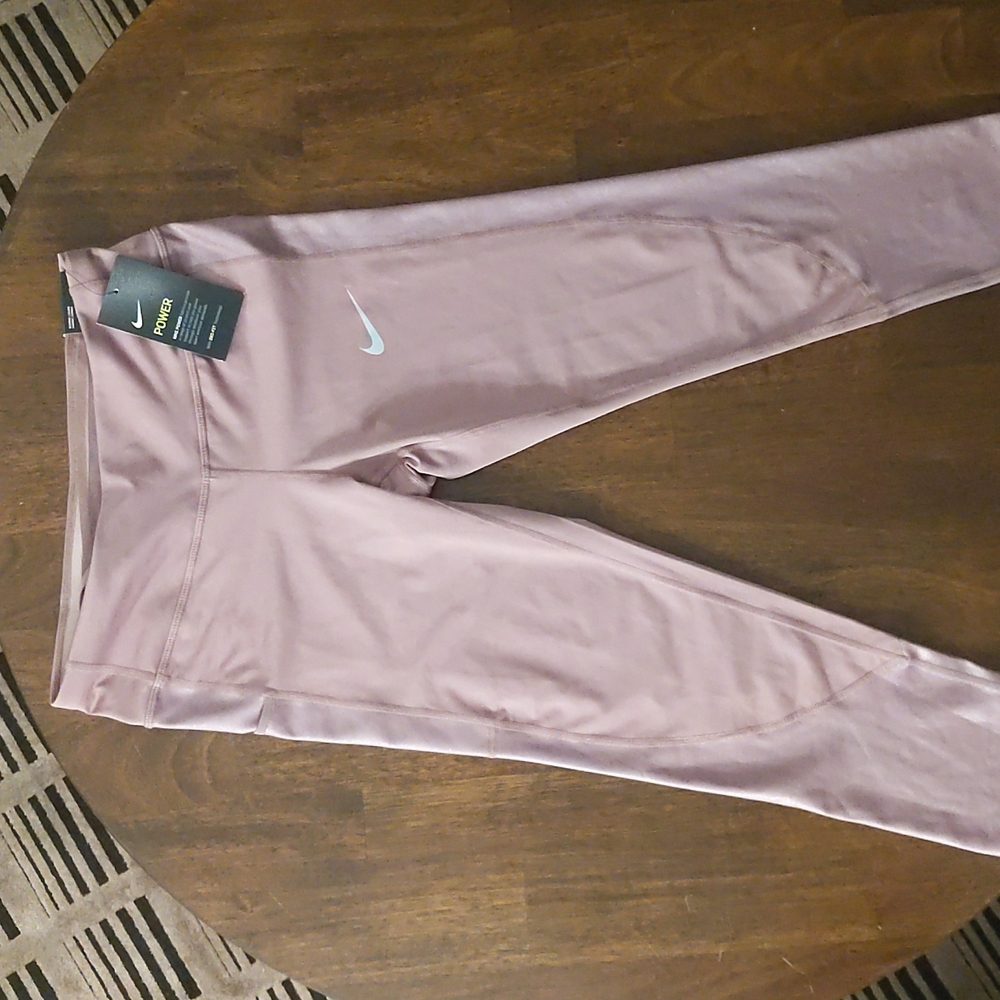 Nike Running Capri Leggings Rose Gold (Dry Fit)